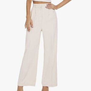 High-Waisted Wide Leg Work Trousers